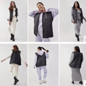 Socialite Quilted Light Weight Puffer Vest Black Womens L/XL NWTs